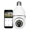 Cellerius Bulb Camera with Live View, Night Vision ,Motion Detection ,2Way-Intercomm ,Wide Angle, Built-in Siren